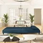 Sofá cama de 2 plazas con dos almohadas terciopelo azul de , Sofás - Ref: Foro24-375909, Precio: 246,01 €, Descuento: %