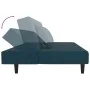 Sofá cama de 2 plazas con dos almohadas terciopelo azul de , Sofás - Ref: Foro24-375909, Precio: 246,01 €, Descuento: %