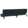 Sofá cama de 2 plazas con dos almohadas terciopelo azul de , Sofás - Ref: Foro24-375909, Precio: 246,01 €, Descuento: %