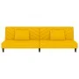 Sofá cama de 2 plazas con dos almohadas terciopelo amarillo de , Sofás - Ref: Foro24-375916, Precio: 253,18 €, Descuento: %