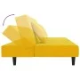 Sofá cama de 2 plazas con dos almohadas terciopelo amarillo de , Sofás - Ref: Foro24-375916, Precio: 253,18 €, Descuento: %