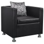 Sillón de cuero sintético negro en Sillones | Comprar online en Foru.es