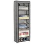 Mueble zapatero de tela con funda gris 57x29x162 cm de vidaXL, Zapateros y organizadores de calzado - Ref: Foro24-282432, Pre...