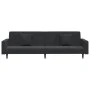 Sofá cama de 2 plazas con dos almohadas terciopelo negro de , Sofás - Ref: Foro24-375923, Precio: 264,20 €, Descuento: %