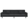 Sofá cama de 2 plazas con dos almohadas terciopelo negro de , Sofás - Ref: Foro24-375923, Precio: 270,12 €, Descuento: %