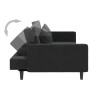 Sofá cama de 2 plazas con dos almohadas terciopelo negro de , Sofás - Ref: Foro24-375923, Precio: 270,12 €, Descuento: %
