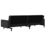 Sofá cama de 2 plazas con dos almohadas terciopelo negro de , Sofás - Ref: Foro24-375923, Precio: 270,12 €, Descuento: %