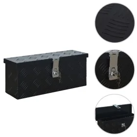 Caja de aluminio 485x140x200 mm negra de vidaXL, Cajas de herramientas - Ref: Foro24-144845, Precio: 73,07 €, Descuento: %