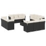 Set de sofás de jardín y cojines 13 pzas ratán sintético negro de , Conjuntos de jardín - Ref: Foro24-3217336, Precio: 792,17...