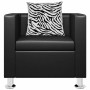 Sillón de cuero sintético negro en Sillones | Comprar online en Foru.es