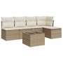 Juego de sofás jardín con cojines 6 pzas ratán sintético beige de , Conjuntos de jardín - Ref: Foro24-3217528, Precio: 335,93...
