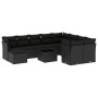 Set de sofás de jardín 11 pzas y cojines ratán sintético negro de , Conjuntos de jardín - Ref: Foro24-3250434, Precio: 708,82...