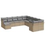 Set de sofás de jardín 11pzas con cojines ratán sintético beige de , Conjuntos de jardín - Ref: Foro24-3250448, Precio: 667,1...