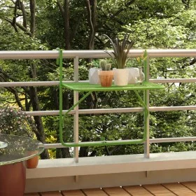 Mesa de balcón acero verde 60x40 cm de , Mesas de jardín - Ref: Foro24-340918, Precio: 50,59 €, Descuento: %