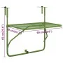 Mesa de balcón acero verde 60x40 cm de , Mesas de jardín - Ref: Foro24-340918, Precio: 50,59 €, Descuento: %