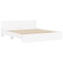 Estructura de cama con cabecero blanca 200x200 cm de , Camas y somieres - Ref: Foro24-3207455, Precio: 195,10 €, Descuento: %