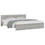 Estructura de cama con cabecero gris Sonoma 200x200 cm de , Camas y somieres - Ref: Foro24-3207460, Precio: 167,27 €, Descuen...
