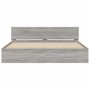 Estructura de cama con cabecero gris Sonoma 200x200 cm de , Camas y somieres - Ref: Foro24-3207460, Precio: 167,27 €, Descuen...