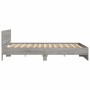 Estructura de cama con cabecero gris Sonoma 200x200 cm de , Camas y somieres - Ref: Foro24-3207460, Precio: 167,27 €, Descuen...