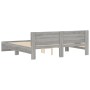 Estructura de cama con cabecero gris Sonoma 200x200 cm de , Camas y somieres - Ref: Foro24-3207460, Precio: 167,27 €, Descuen...