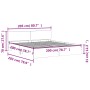 Estructura de cama con cabecero gris Sonoma 200x200 cm de , Camas y somieres - Ref: Foro24-3207460, Precio: 167,27 €, Descuen...