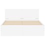 Estructura de cama con cabecero blanca 135x190 cm de , Camas y somieres - Ref: Foro24-3207504, Precio: 167,95 €, Descuento: %