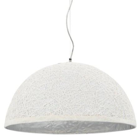 Lámpara colgante blanco y plateado E27 Ø50 cm de vidaXL, Lámparas - Ref: Foro24-50937, Precio: 75,69 €, Descuento: %