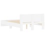 Estructura de cama con cabecero blanca 135x190 cm de , Camas y somieres - Ref: Foro24-3207504, Precio: 167,95 €, Descuento: %
