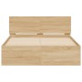 Estructura de cama con cabecero roble Sonoma 135x190 cm de , Camas y somieres - Ref: Foro24-3207506, Precio: 154,53 €, Descue...