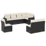 Set de sofás de jardín 8 piezas y cojines ratán sintético negro de , Sofás modulares de exterior - Ref: Foro24-3251403, Preci...