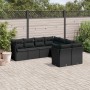 Set de sofás de jardín 8 piezas y cojines ratán sintético negro de , Conjuntos de jardín - Ref: Foro24-3250424, Precio: 552,3...