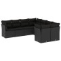 Set de sofás de jardín 8 piezas y cojines ratán sintético negro de , Conjuntos de jardín - Ref: Foro24-3250424, Precio: 552,3...