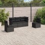 Set de muebles de jardín 5 pzas y cojines ratán sintético negro de , Conjuntos de jardín - Ref: Foro24-3217345, Precio: 325,8...