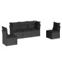 Set de muebles de jardín 5 pzas y cojines ratán sintético negro de , Conjuntos de jardín - Ref: Foro24-3217345, Precio: 325,8...