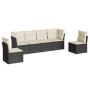 Set de sofás de jardín 6 piezas y cojines ratán sintético negro de , Conjuntos de jardín - Ref: Foro24-3217366, Precio: 320,5...