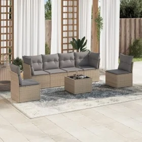Set sofás de jardín 7 piezas y cojines ratán sintético beige de , Conjuntos de jardín - Ref: Foro24-3217379, Precio: 404,79 €...