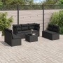 Set de sofás de jardín 8 piezas y cojines ratán sintético negro de , Conjuntos de jardín - Ref: Foro24-3217415, Precio: 472,0...