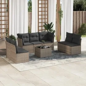 Set de sofás de jardín 8 pzas y cojines ratán sintético gris de , Conjuntos de jardín - Ref: Foro24-3217420, Precio: 443,33 €...