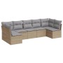 Set sofás de jardín 7 piezas y cojines ratán sintético beige de , Conjuntos de jardín - Ref: Foro24-3217429, Precio: 391,16 €...