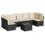 Set de sofás de jardín 8 piezas y cojines ratán sintético negro de , Conjuntos de jardín - Ref: Foro24-3217436, Precio: 418,4...