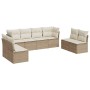 Juego de sofás de jardín con cojines beige 8 pzas ratán PE de , Conjuntos de jardín - Ref: Foro24-3217448, Precio: 484,10 €, ...