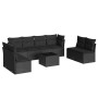 Set de sofás de jardín 8 piezas y cojines ratán sintético negro de , Conjuntos de jardín - Ref: Foro24-3217455, Precio: 538,8...