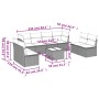 Set de muebles de jardín 9 pzas y cojines ratán sintético gris de , Conjuntos de jardín - Ref: Foro24-3217460, Precio: 497,69...