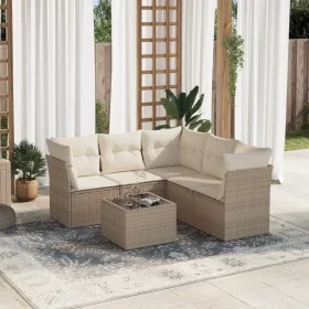 Juego de sofás jardín con cojines 6 pzas ratán sintético beige de , Conjuntos de jardín - Ref: Foro24-3217628, Precio: 423,38...