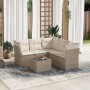 Juego de sofás jardín con cojines 6 pzas ratán sintético beige de , Conjuntos de jardín - Ref: Foro24-3217628, Precio: 400,41...
