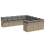 Set de sofás de jardín 11pzas con cojines ratán sintético beige de , Conjuntos de jardín - Ref: Foro24-3218409, Precio: 659,6...