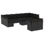 Set de sofás de jardín y cojines 13 pzas ratán sintético negro de , Conjuntos de jardín - Ref: Foro24-3218435, Precio: 830,86...