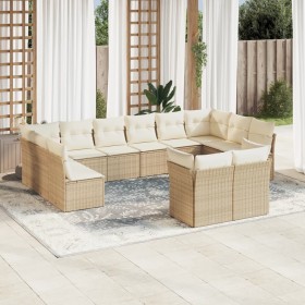 Set de sofás de jardín 12 pzas y cojines ratán sintético marrón de , Conjuntos de jardín - Ref: Foro24-3218428, Precio: 764,4...