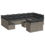 Set sofás de jardín con cojines 13 piezas ratán sintético gris de , Conjuntos de jardín - Ref: Foro24-3218440, Precio: 778,16...