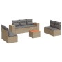 Juego de sofás de jardín con cojines beige 8 pzas ratán PE de , Conjuntos de jardín - Ref: Foro24-3257732, Precio: 499,27 €, ...